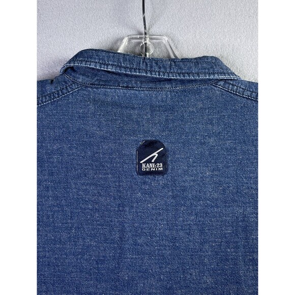 Vintage Karl Kani Denim Shirt Men's X-Large Relaxed Fit Blue Snap Closure - Picture 15 of 15